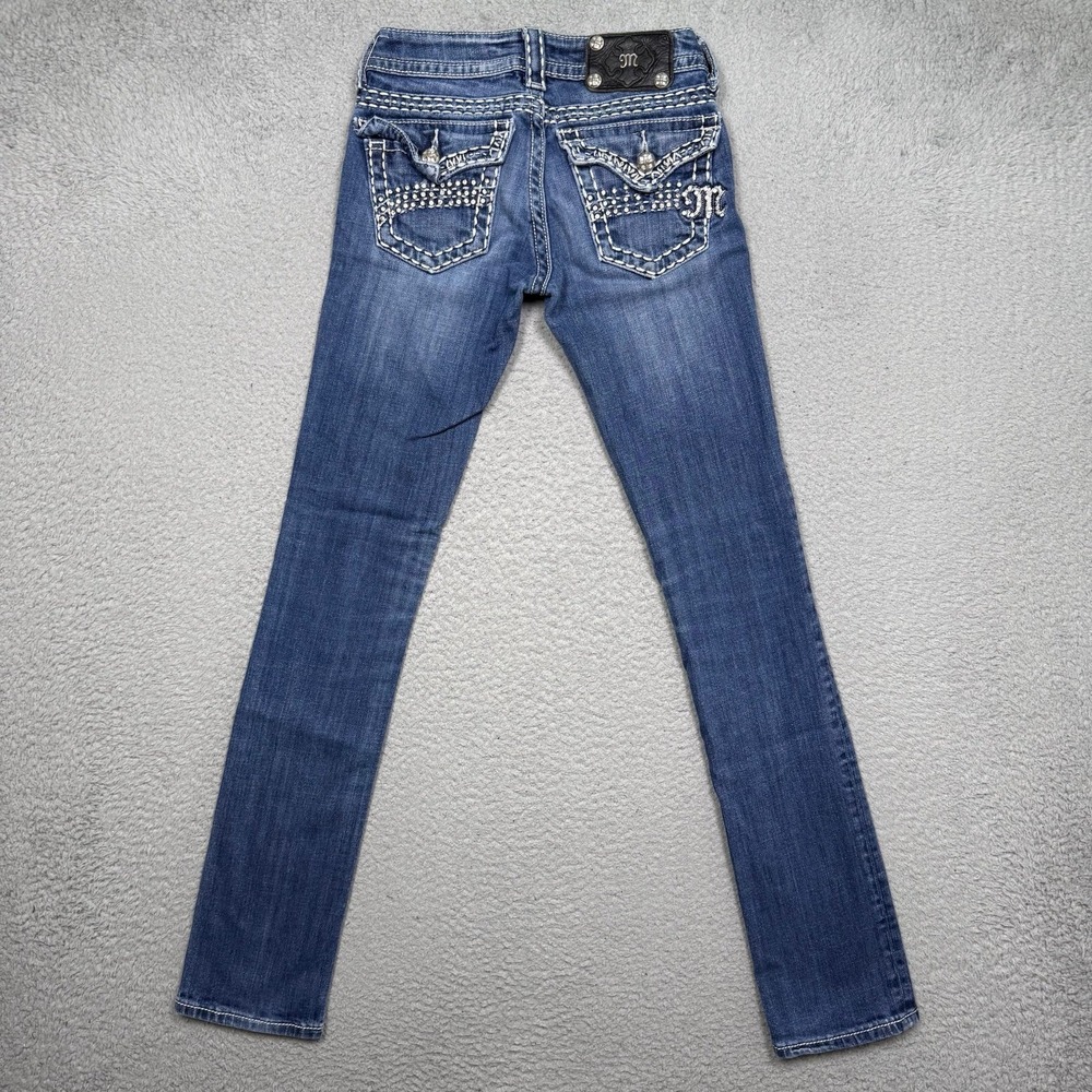 Miss Me Embroidered Rhinestone Jeans - Picture 4 of 5